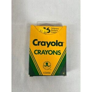 Vintage  80s Crayola Crayons 16 Count Box Binney & Smith USA New Old Stock